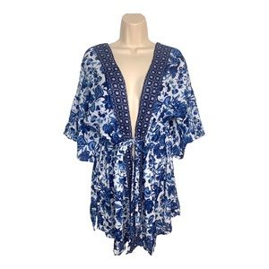 Nalini Floral cover Up Kimono‎ One Size